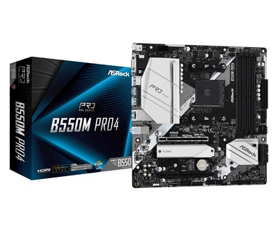 Материнская плата AsRock B550M-HDV (B550M-HDV) (Socket AM4, AMD B550, Micro-ATX) — Основные разъемы питания 24+8+4 контакта