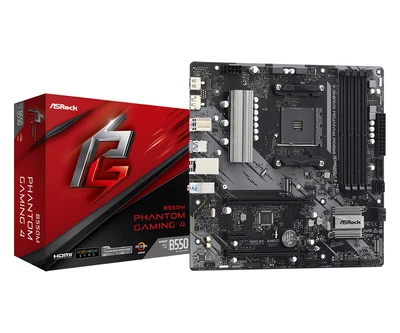 Материнська плата AsRock B550M-HDV (B550M-HDV) (Socket AM4, AMD B550, Micro-ATX) — Основні роз'єми живлення 24+8+4 контакти