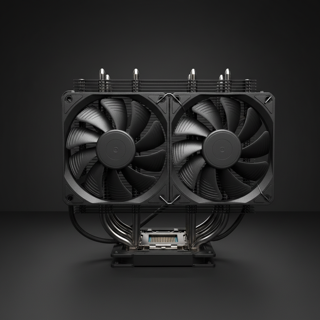Кулер для процессора Noctua NH-U12A CHROMAX BLACK 1700 AM5 (NH-U12A CHROMAX BLACK) — Низкий уровень шума 22 дБ для комфорта