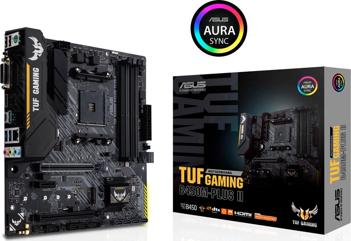 Материнська плата ASUS TUF GAMING B450M-Plus II (TUF GAMING B450M-PLUS II) (Socket AM4, AMD B450, Micro-ATX)