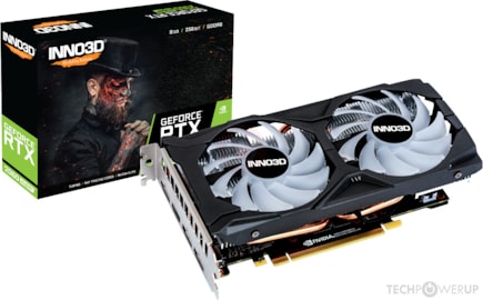 Відеокарта Inno3D RTX 2060 8Gb Super Twin X2 (M206S2-08D6-1710VA15L) (GDDR6, 256 bit, PCI-E v3.0) Б/в — Графічний чип RTX 2060 Super характеристики