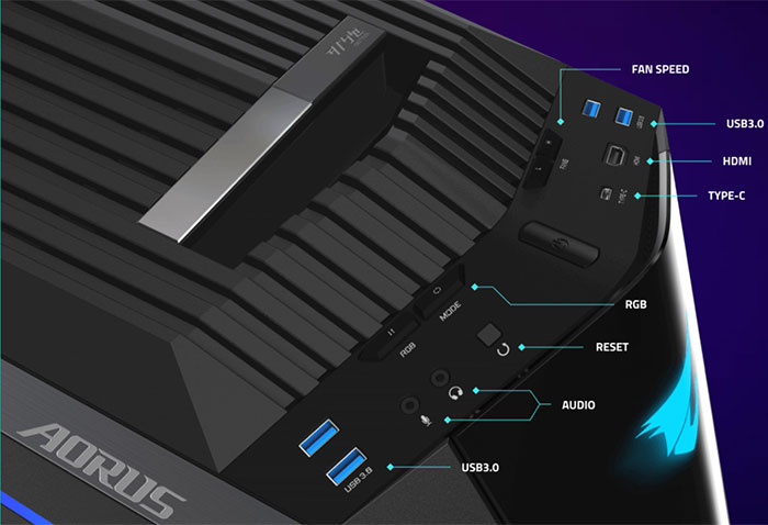 Корпус GIGABYTE AORUS C700 Glass без БП Black (GB-AC700G) — Ігровий корпус з акцентом на продуктивність