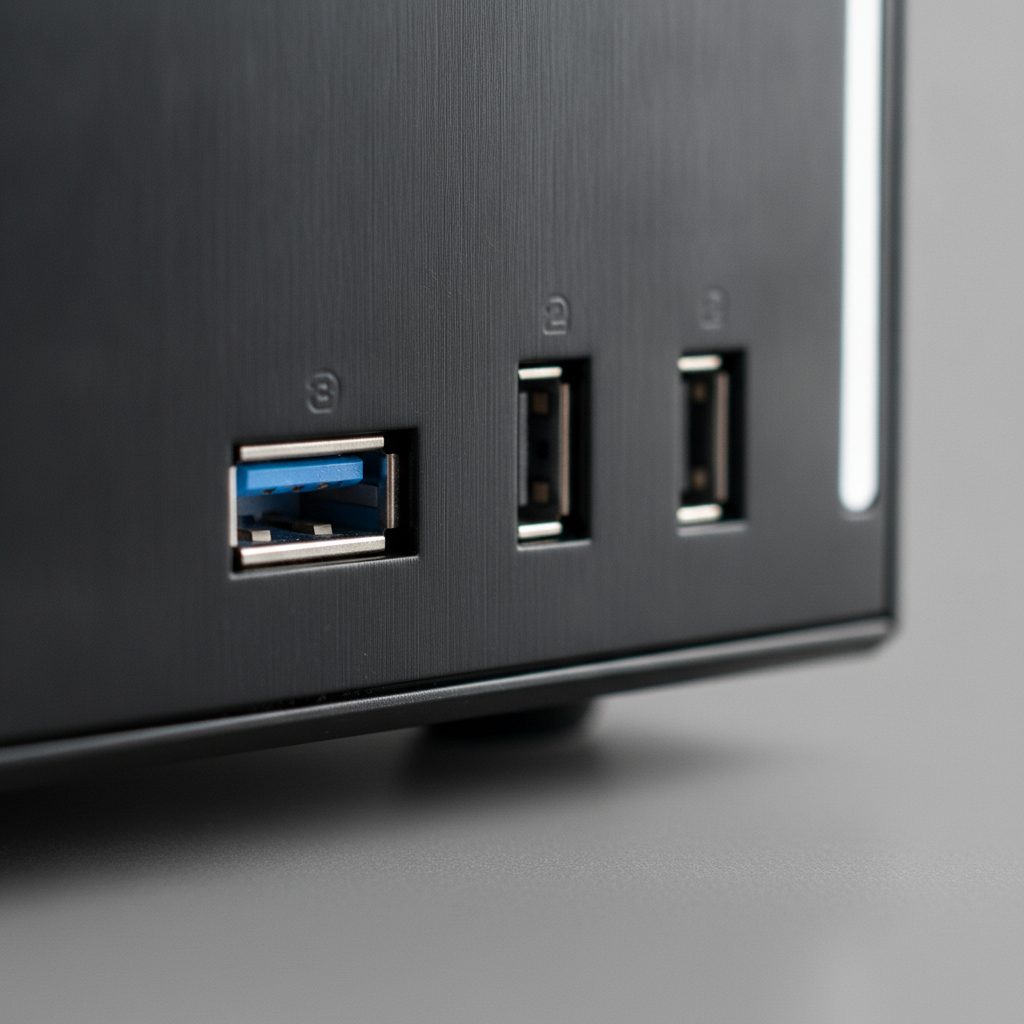 Корпус Golden Field M8B Black без БП (M8B w/o PSU) — Інтерфейси USB 2.0 та USB 3.0 для підключення пристроїв