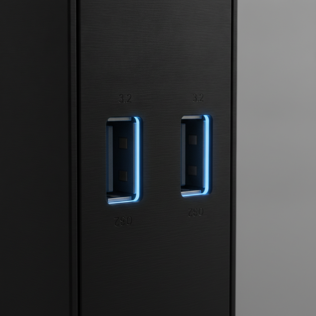 Корпус Chieftec ELOX (AS-01B-OP) — Інтерфейси USB 3.2 для швидкого підключення