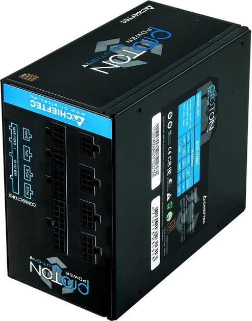 Блок живлення Chieftec Proton 750W (BDF-750C) — Сертифікація 80 PLUS Bronze для енергоефективності
