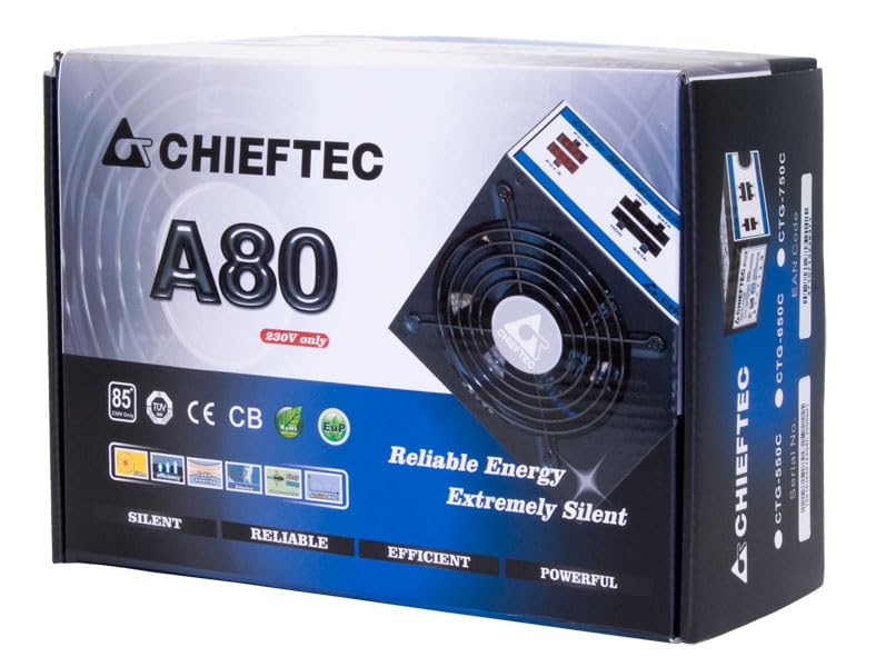 Блок питания Chieftec A80 750W (CTG-750C) — Отсутствие сертификации 80 PLUS