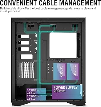 Корпус Darkflash DLX22 NEO black (DLX22 NEO black) — Корпус зі сталі, пластику та скла