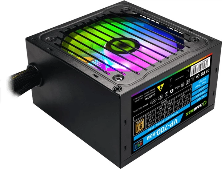 Блок живлення GameMax 700W (VP-700) — Сертифікація 80 PLUS для енергоефективності