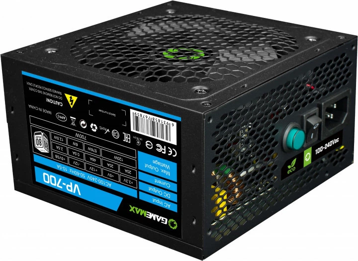 Блок живлення GameMax 700W (VP-700) — Активне охолодження для ефективного тепловідведення