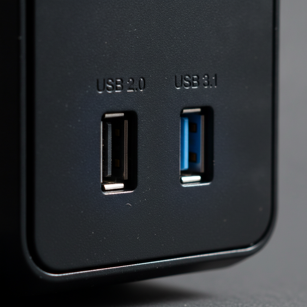 Корпус GameMax Cyclops BG (Cyclops BG) — Порти USB 2.0 і USB 3.1 для підключень