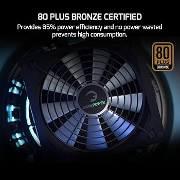 Блок живлення GameMax GP-650-White 650W (GP-650-White) — Сертифікація 80 PLUS Bronze для енергоефективності