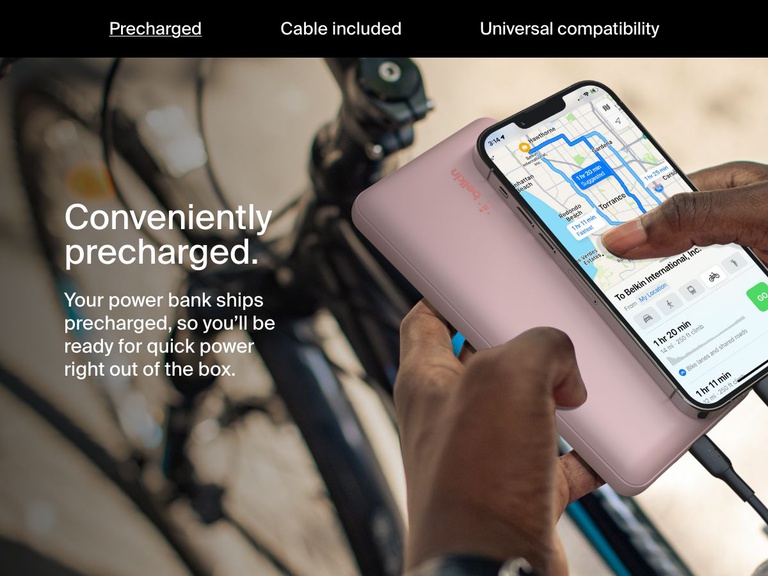 Павербанк Belkin Pink 20 000 mAh / 15 Вт (BPB012BTRG) — Мощность 15 Вт для быстрой зарядки
