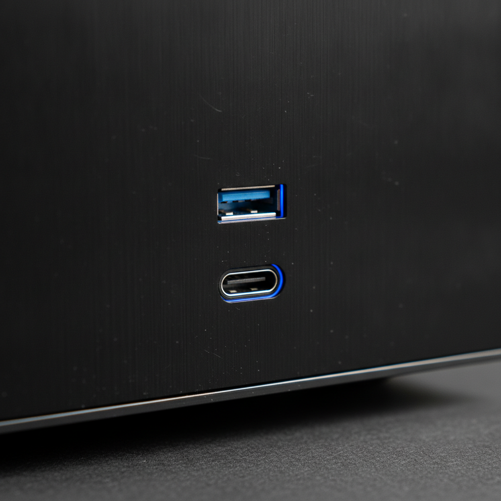 Корпус Vinga Pillar Black (Pillar Black) — Порти USB 3.0 і USB Type-C для швидкого підключення