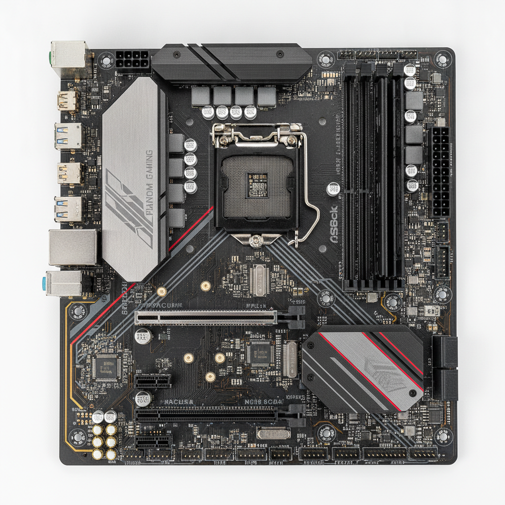 Материнська плата AsRock B550M Phantom Gaming 4 (B550M Phantom Gaming 4) (Socket AM4, AMD B550, Micro-ATX) — Micro-ATX форм-фактор: компактність і сумісність