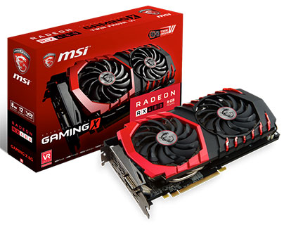 Відеокарта MSI AMD Radeon RX 480 4Gb Gaming X (RX 480 GAMING X 4G) (GDDR5, 256 bit, PCI-E v3.0) Б/в — Обсяг відеопам'яті 4 ГБ для ігор
