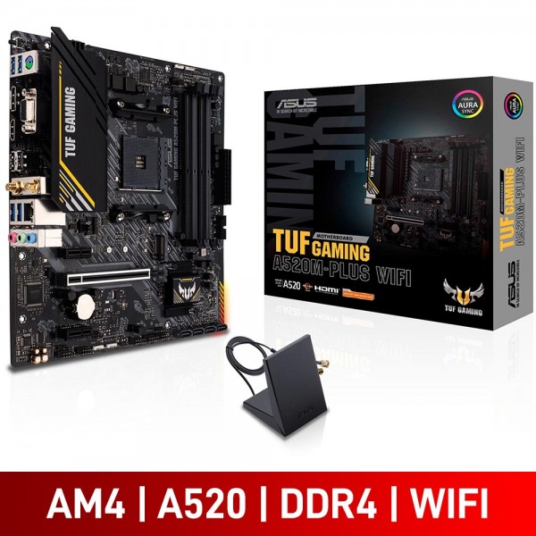 Материнська плата ASUS TUF GAMING A520M-Plus WIFI (TUF Gaming A520M-Plus WIFI) (Socket AM4, AMD A520, Micro-ATX) — Чипсет AMD A520: основні характеристики і переваги