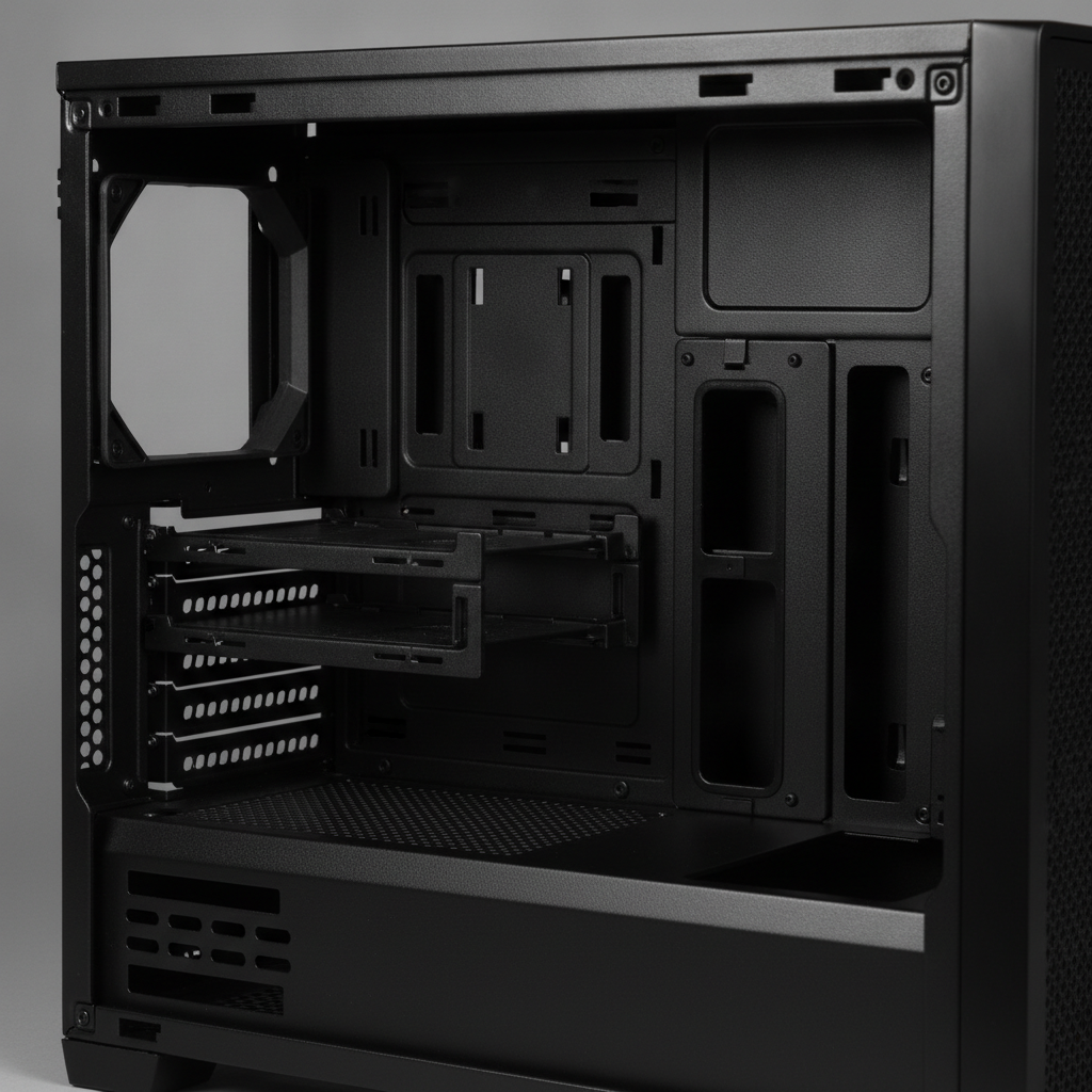 Корпус QUBE BOREY Black (BOREY_F5NU3) — Midi-Tower корпус с просторным внутренним пространством