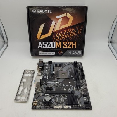 Материнская плата GIGABYTE A520M S2H (A520M S2H) (Socket AM4, AMD A520, Micro-ATX) — Основные разъемы питания 24+8 контактов