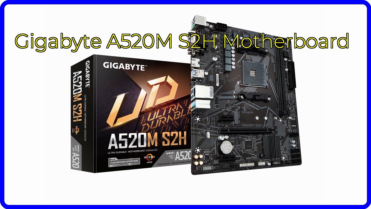 Материнська плата GIGABYTE A520M S2H (A520M S2H) (Socket AM4, AMD A520, Micro-ATX) — Micro-ATX форм-фактор: компактність і сумісність