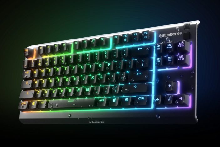 Клавіатура SteelSeries Apex 3 TKL RGB USB Black (64831) — RGB підсвітка для яскравого дизайну клавіш