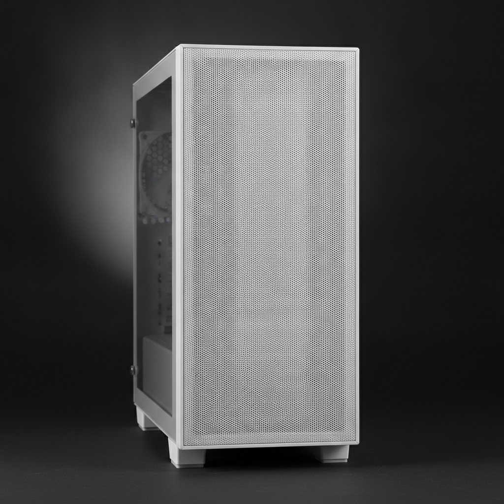 Корпус Jonsbo D41 MESH White (D41 MESH White) — Корпус с сетчатой передней панелью для вентиляции