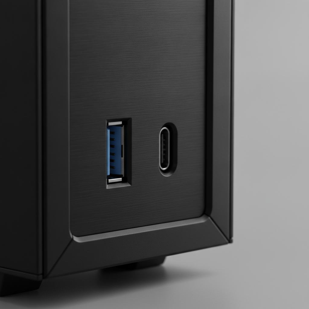 Корпус Hyte Y40 Black (CS-HYTE-Y40-B) — Интерфейсы USB 3.0 и USB Type-C для быстрого подключения