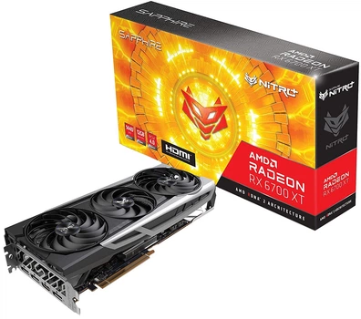 Видеокарта Sapphire AMD Radeon RX 6700 XT 12Gb Nitro+ OC (11306-01) (GDDR6, 192 bit, PCI-E v4.0) Б/у — Тип видеопамяти GDDR6 для скорости передачи данных