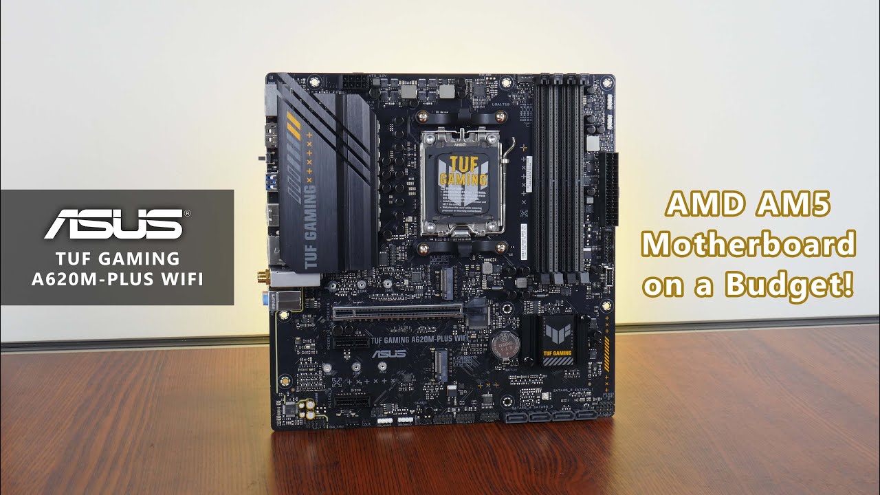 Материнська плата ASUS TUF GAMING A620M-PLUS WIFI (TUF GAMING A620M-PLUS WIFI) (Socket AM5, AMD A620, Micro-ATX) — Micro-ATX форм-фактор для компактних систем