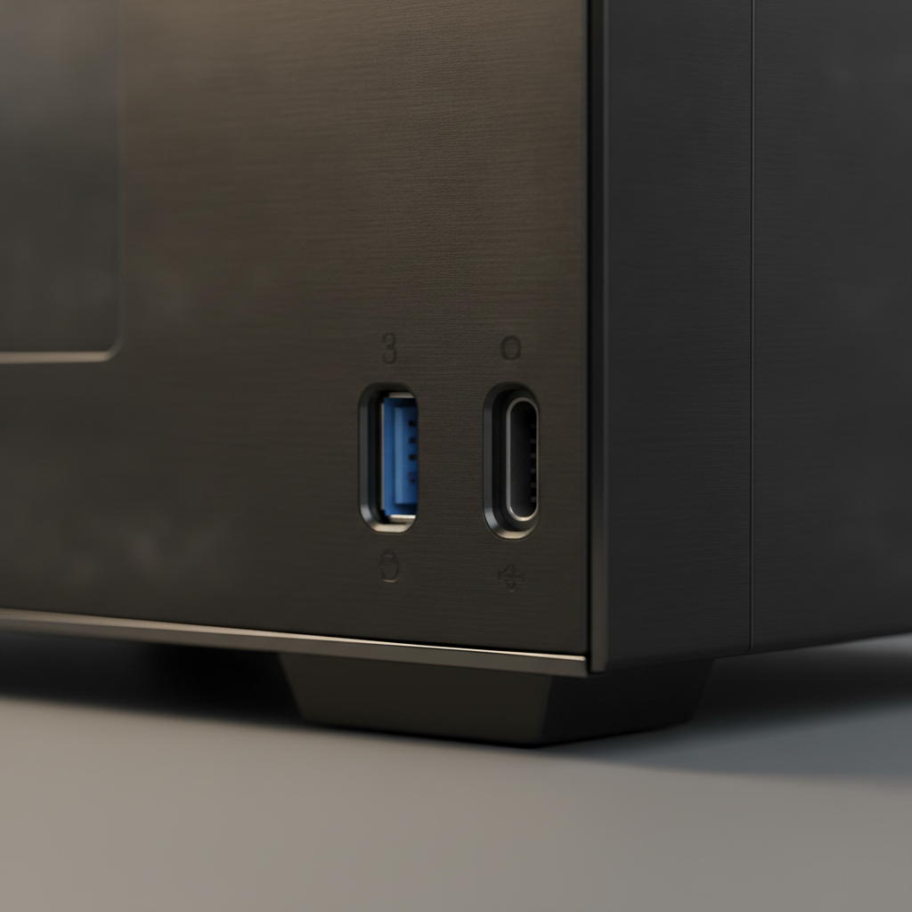 Корпус Fractal Design Meshify 2 Compact Dark TG (FD-C-MES2C-02) — Інтерфейси USB 3.0 та USB Type-C для швидкого підключення