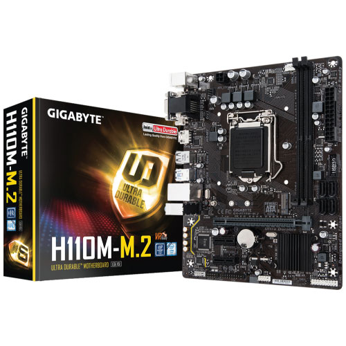 Материнская плата Gigabyte GA-H110M-S2H (GA-H110M-S2H) (Socket 1151, Intel H110, Micro-ATX) Б/у — Socket 1151 — совместимость с процессорами Intel