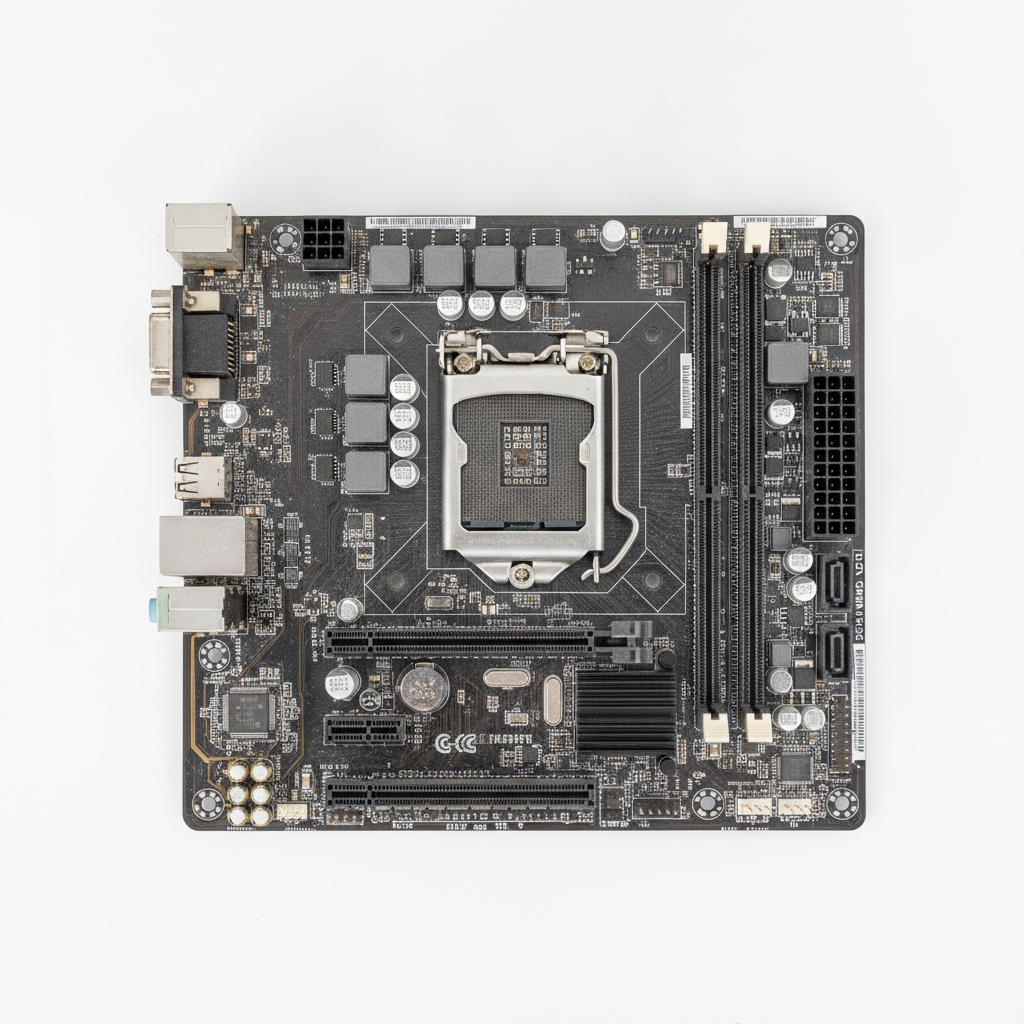 Материнская плата Gigabyte GA-H110M-S2H (GA-H110M-S2H) (Socket 1151, Intel H110, Micro-ATX) Б/у — Основные разъёмы питания 24+8 контактов