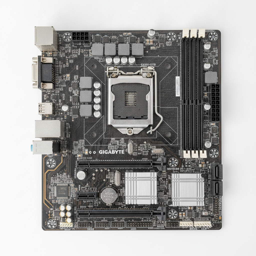 Материнська плата Gigabyte GA-H110M-S2H (GA-H110M-S2H) (Socket 1151, Intel H110, Micro-ATX) Б/в — Основні роз'єми живлення 24+8 контакти